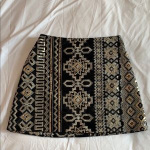 Black skirt with gold sequins  ✨